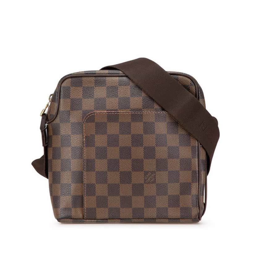 Louis Vuitton Damier Ebene Olav PM Brown Canvas Good condition - Front View