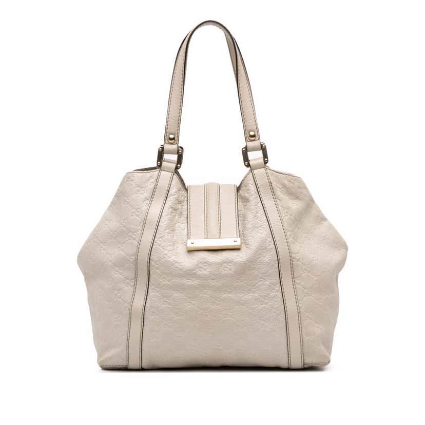 Gucci Guccissima New Ladies Tote White Leather Good condition - Front View