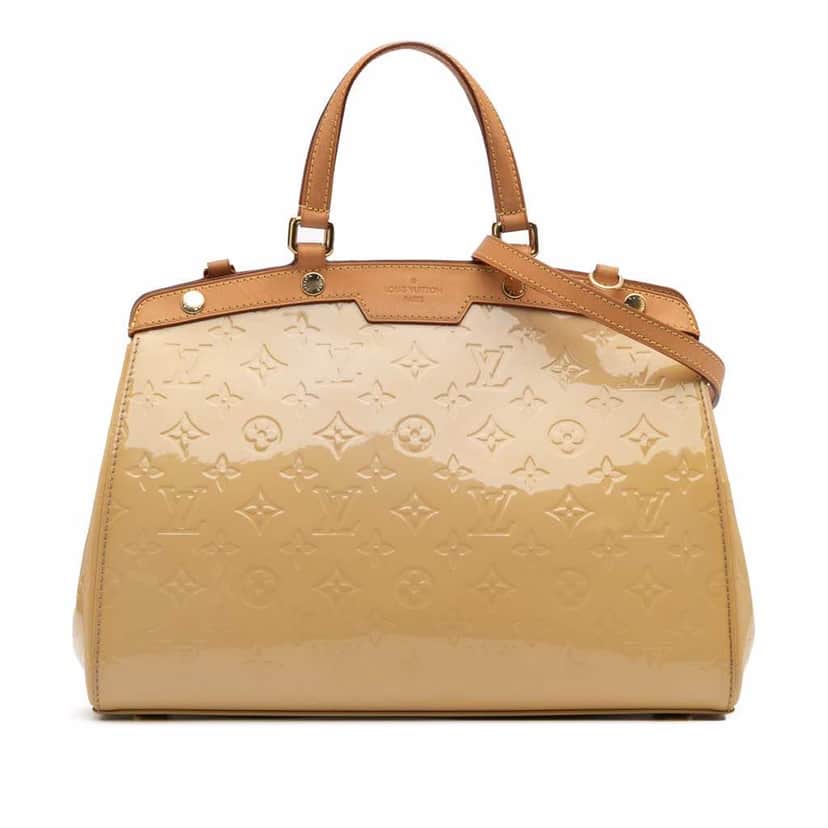 Louis Vuitton Monogram Vernis Brea MM Brown Leather Good condition - Front View