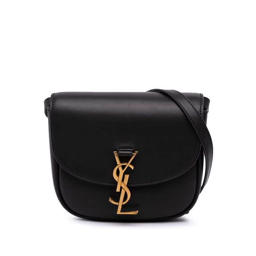 Saint Laurent Small Leather Monogram Kaia Crossbody Black Leather Good condition - Front View