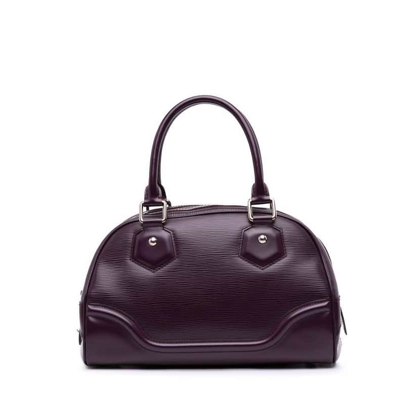 Louis Vuitton Epi Bowling Montaigne PM Purple Leather Good condition - Front View