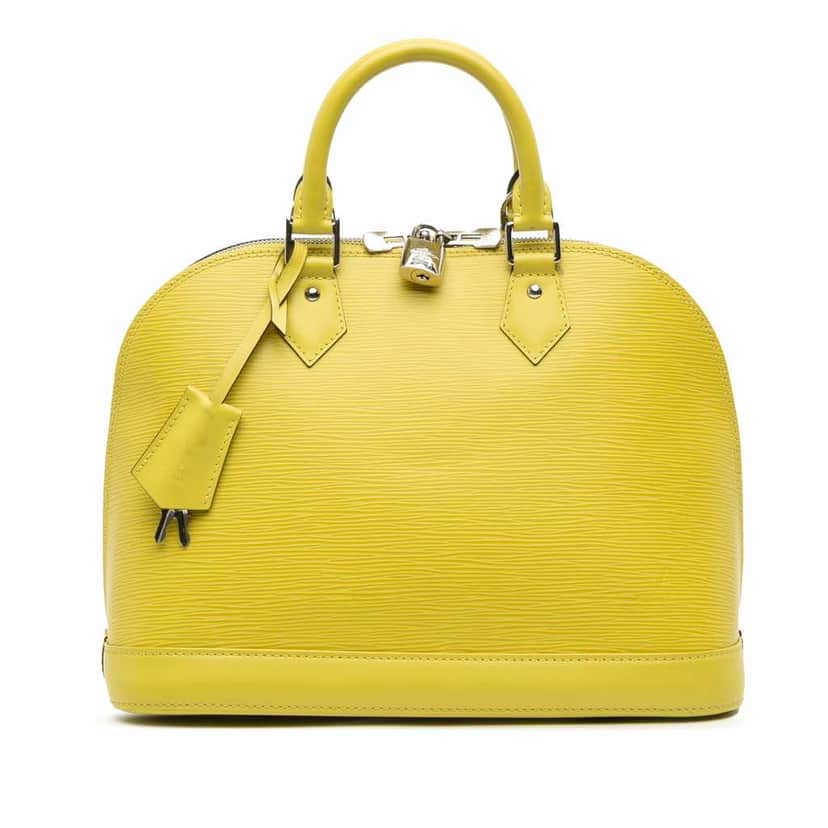 Louis Vuitton Epi Alma PM Yellow Leather Good condition - Front View
