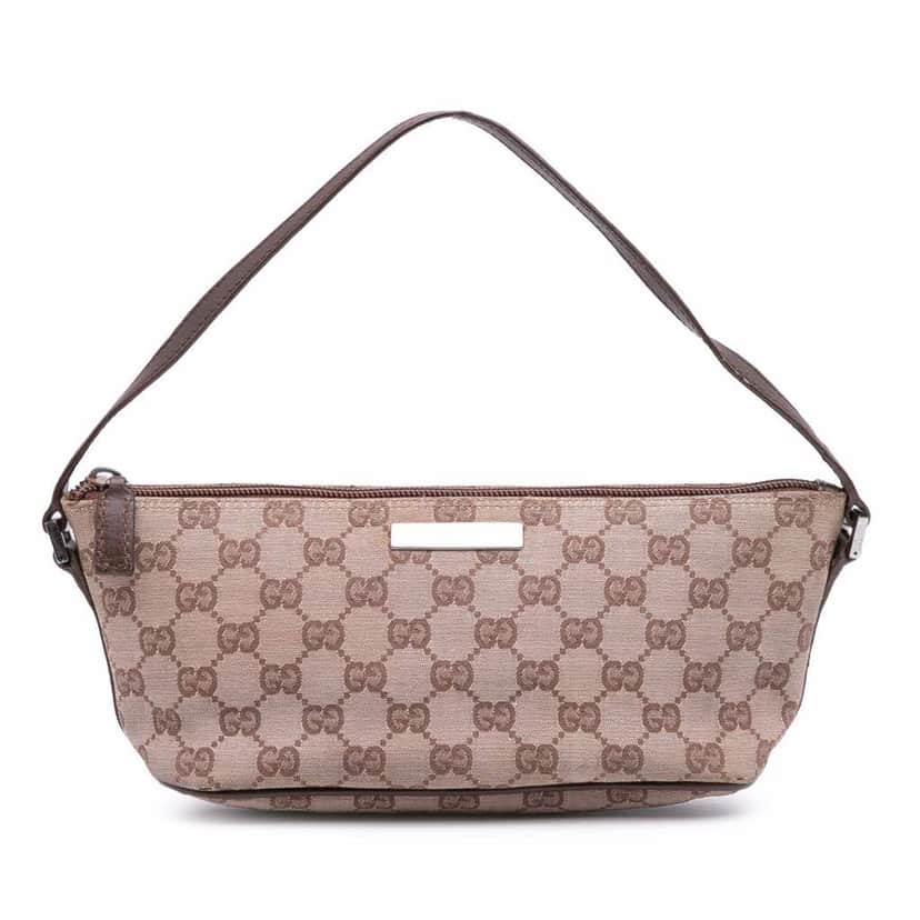Gucci GG Canvas Boat Brown Canvas Fair condition - Front View