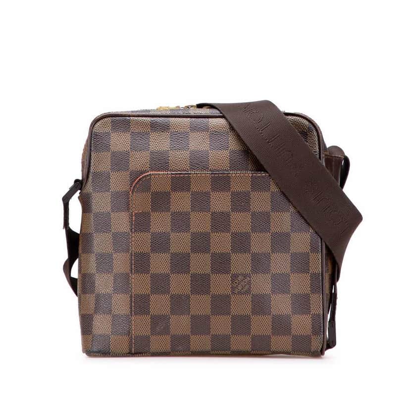 Louis Vuitton Damier Ebene Olav PM Brown Canvas Good condition - Front View