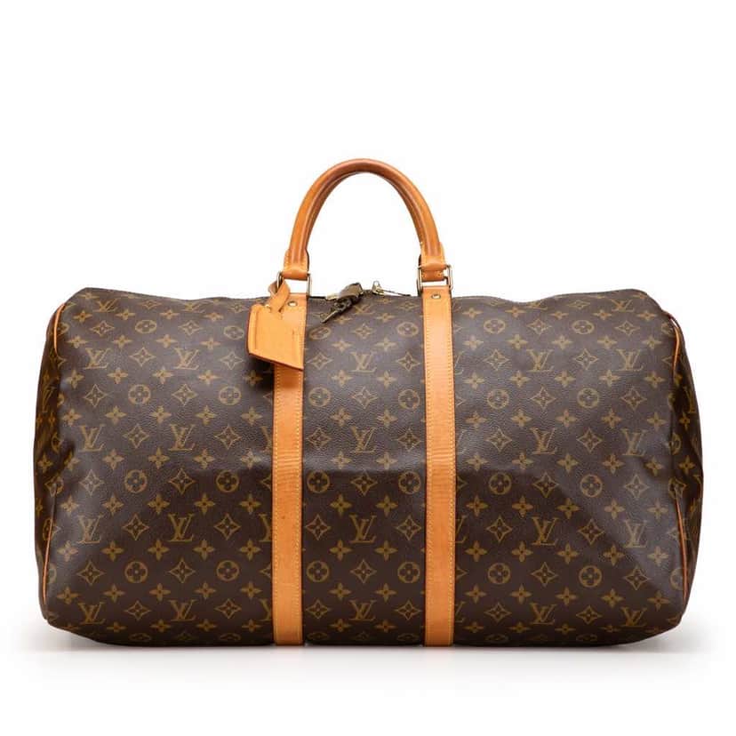 Louis Vuitton Monogram Keepall 55 Brown Canvas Good condition - Front View