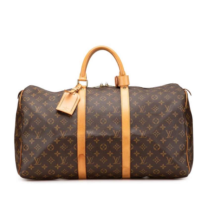 Louis Vuitton Monogram Keepall 50 Brown Canvas Good condition - Front View