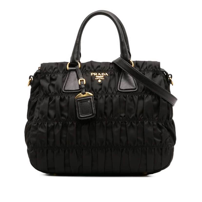 Prada Tessuto Gaufre Satchel Black Good condition - Front View