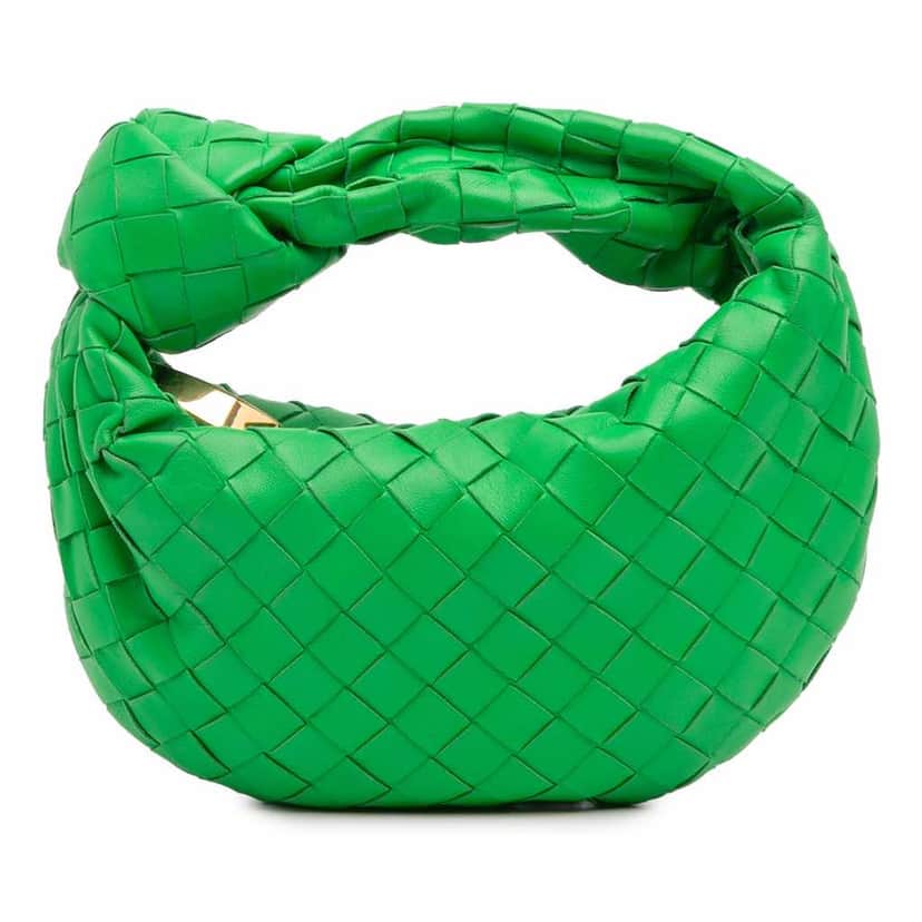 Bottega Veneta Mini Nappa Intrecciato Jodie Green Leather Good condition - Front View