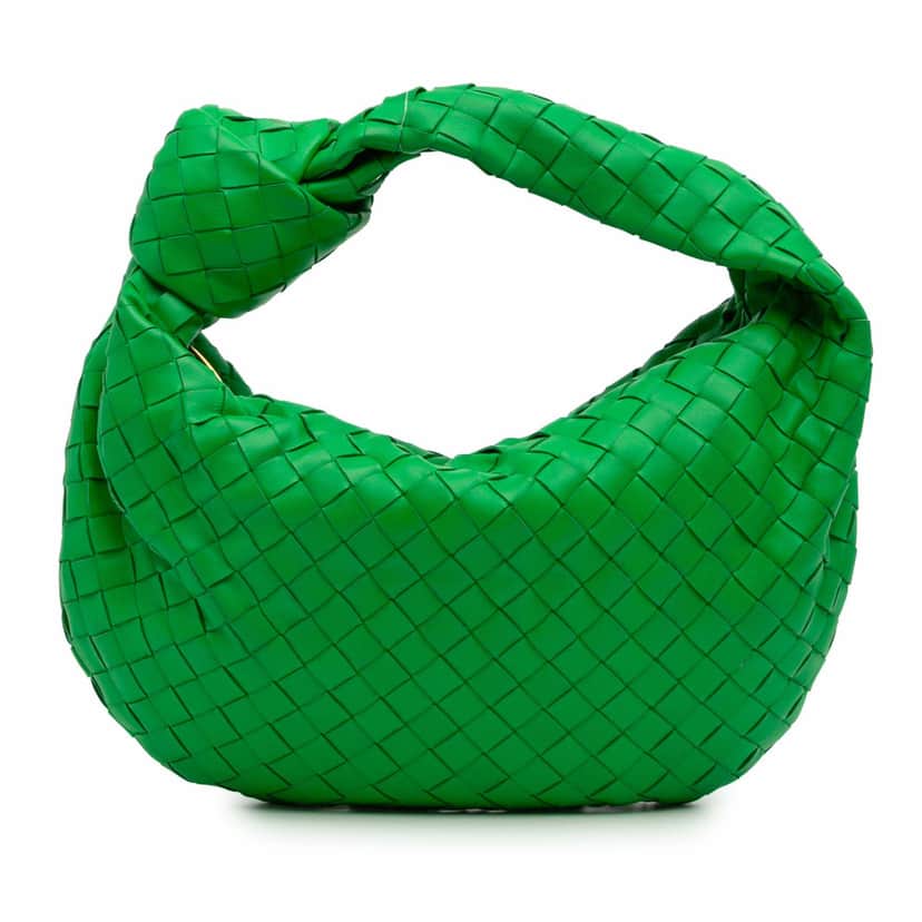 Bottega Veneta Teen Nappa Intrecciato Jodie Green Leather Good condition - Front View