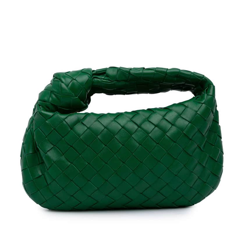 Bottega Veneta Mini Nappa Intrecciato Jodie Green Leather Good condition - Front View
