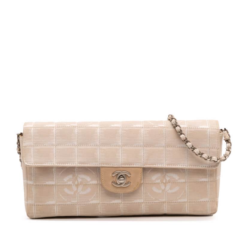 Chanel New Travel Line Nylon East West Flap Brown Good condition - Front View
