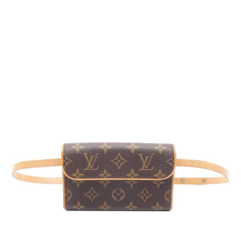 Louis Vuitton Monogram Pochette Florentine Brown Canvas Good condition - Front View