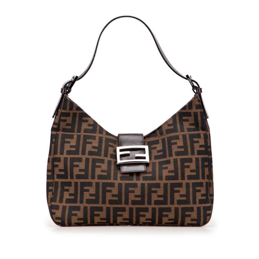 Fendi Zucca Canvas Shoulder Bag Brown Canvas Good condition - Front View