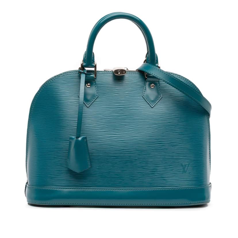 Louis Vuitton Epi Alma PM Blue Leather Good condition - Front View