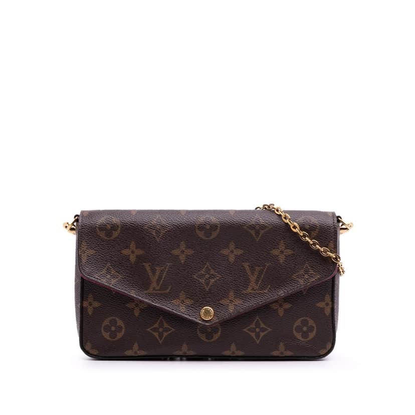 Louis Vuitton Monogram Pochette Felicie Brown Canvas Good condition - Front View