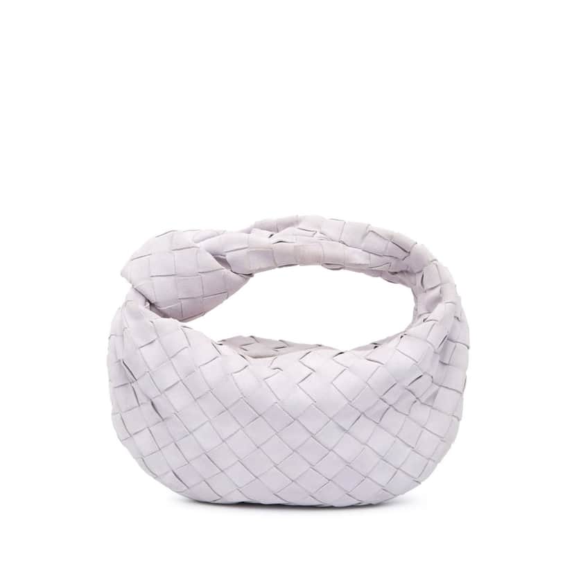 Bottega Veneta Mini Suede Intrecciato Jodie Purple Leather Good condition - Front View