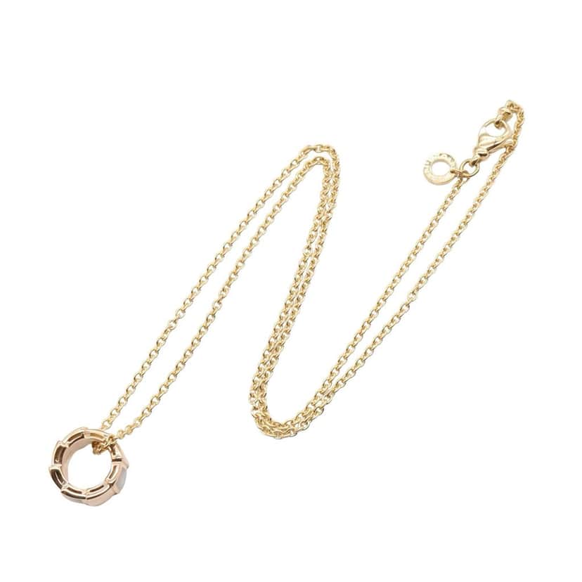 Bvlgari 18K Yellow Gold Mother of Pearl Serpenti Viper Pendant Necklace Gold Gold Good condition - Front View