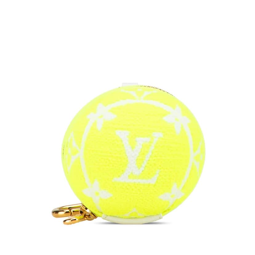 Louis Vuitton LV Set And Match Pouch Key Ring Bag Charm Yellow Canvas Good condition - Front View