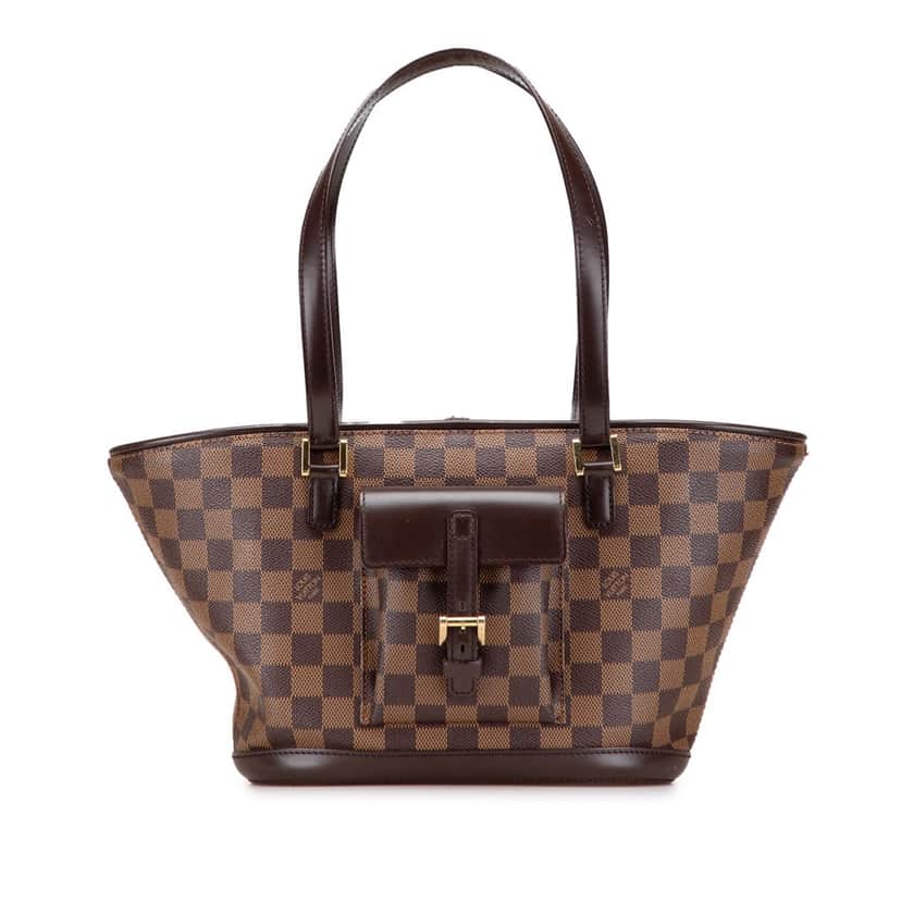 Louis Vuitton Damier Ebene Manosque PM Brown Canvas Very good condition - Front View