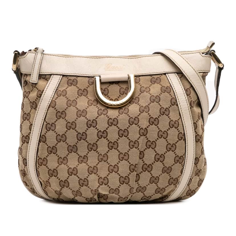 Gucci GG Canvas Abbey D Ring Crossbody Brown Canvas Fair condition - Front View