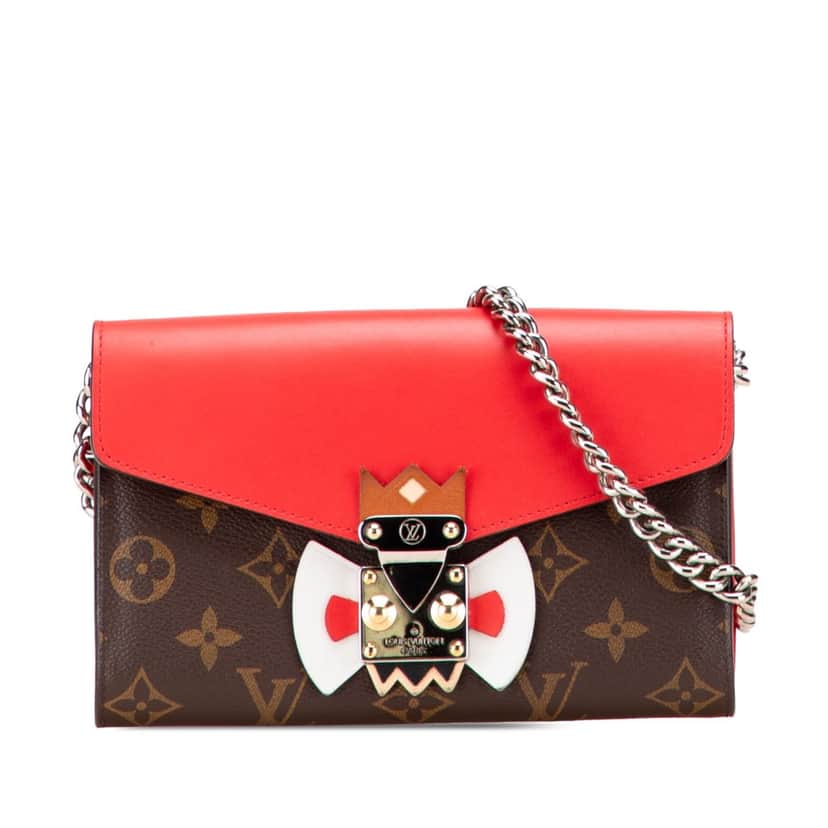 Louis Vuitton Monogram Tribal Mask Chain Wallet Brown Canvas Good condition - Front View