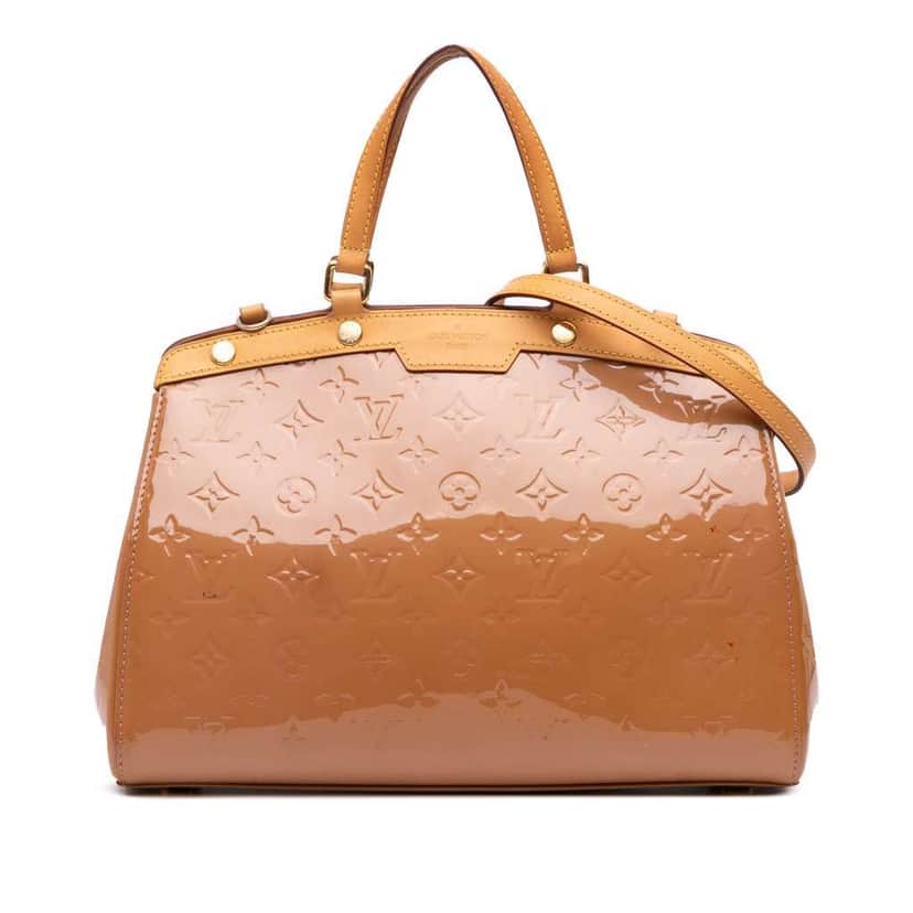 Louis Vuitton Monogram Vernis Brea MM Brown Leather Good condition - Front View