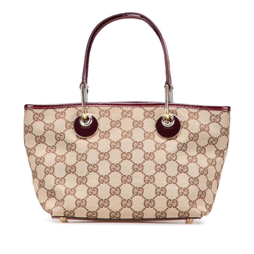 Gucci GG Canvas Eclipse Handbag Brown Canvas Good condition - Front View