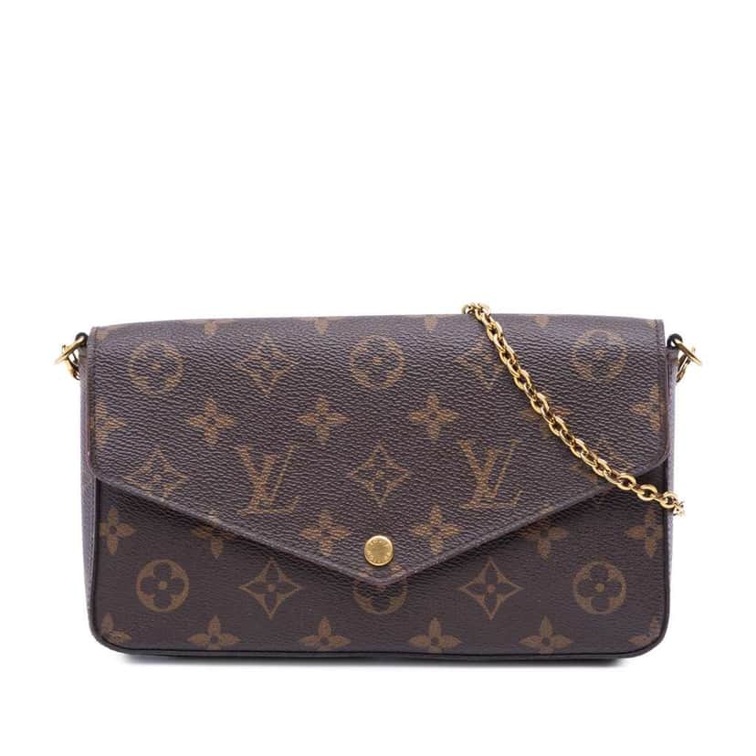 Louis Vuitton Monogram Pochette Felicie Brown Canvas Good condition - Front View