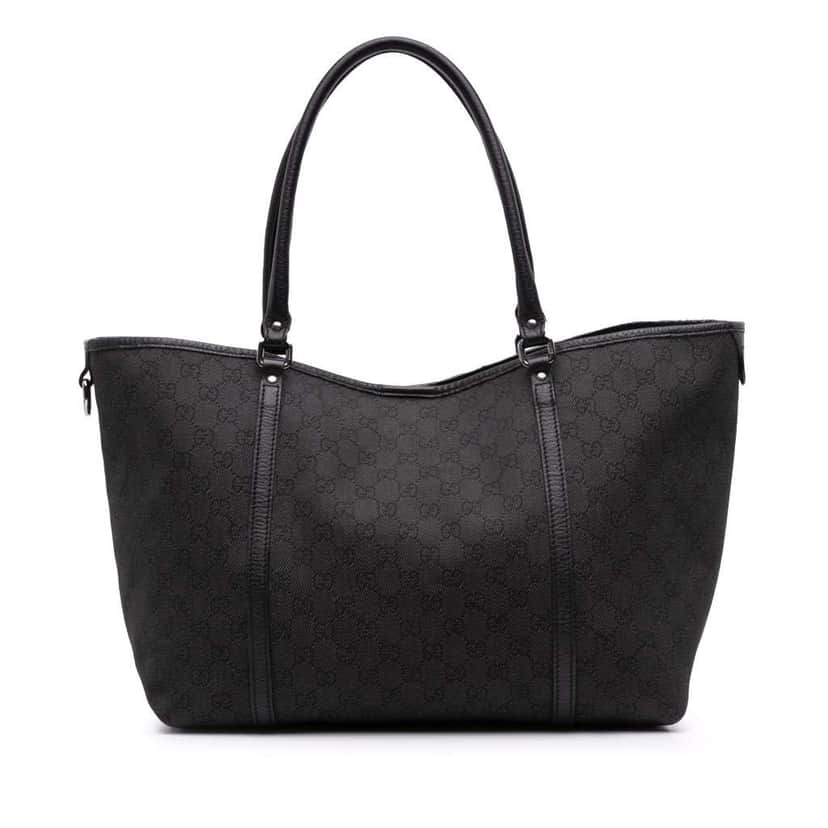 Gucci GG Denim Tote Black Denim Good condition - Front View