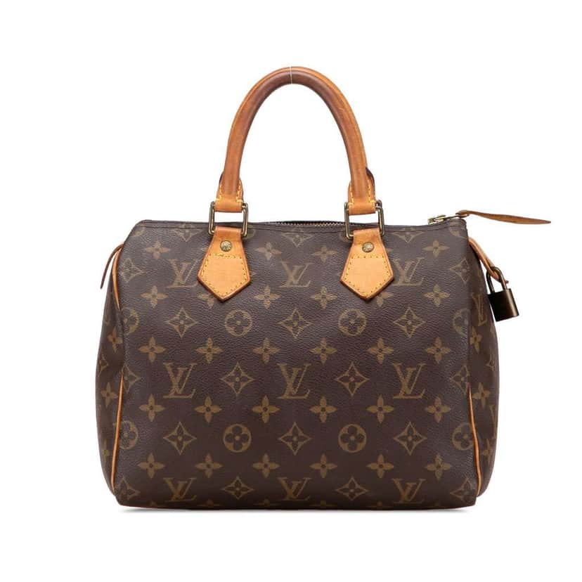Louis Vuitton Monogram Speedy 25 Brown Canvas Good condition - Front View