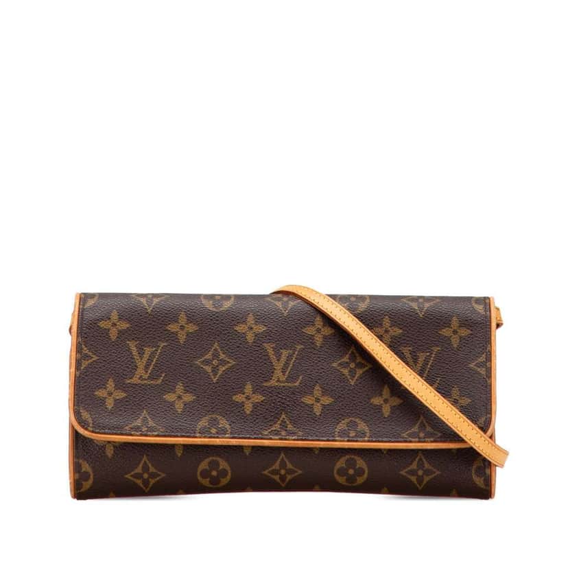 Louis Vuitton Monogram Pochette Twin GM Brown Canvas Good condition - Front View