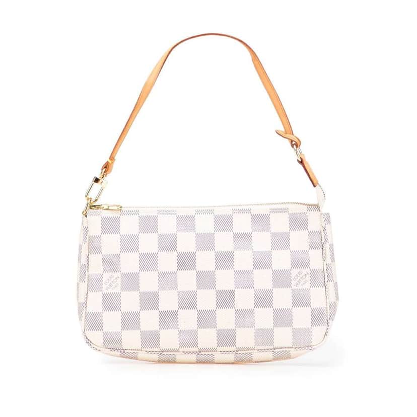 Louis Vuitton Damier Azur Pochette Accessoires White Canvas Good condition - Front View