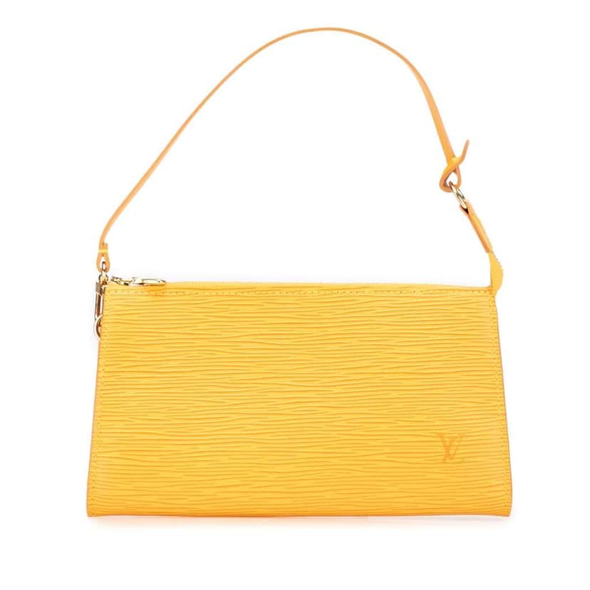 Louis Vuitton Epi Pochette Accessoires Yellow Leather Good condition - Front View