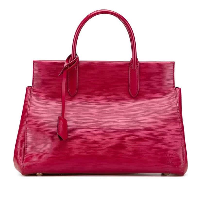 Louis Vuitton Epi Marly MM Pink Leather Good condition - Front View