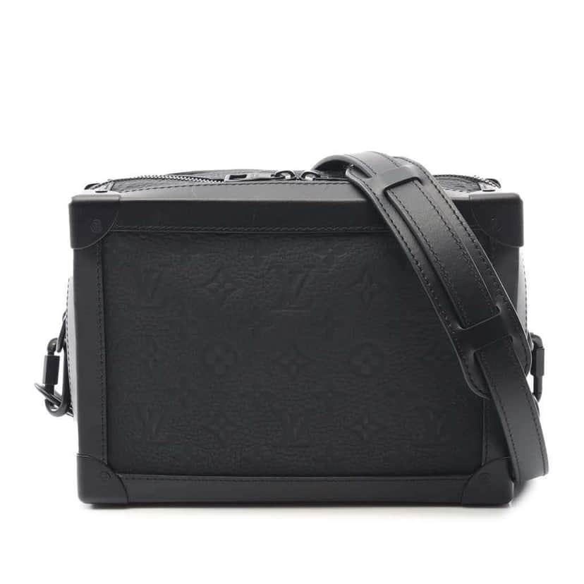 Louis Vuitton Monogram Taurillon Soft Trunk Black Leather Good condition - Front View