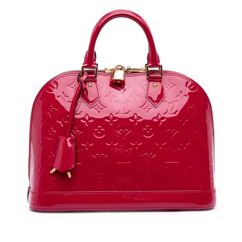 Louis Vuitton Monogram Vernis Alma PM Red Leather Good condition - Front View