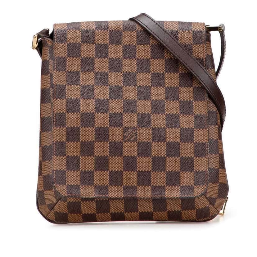 Louis Vuitton Damier Ebene Musette Salsa Long Strap Brown Canvas Good condition - Front View