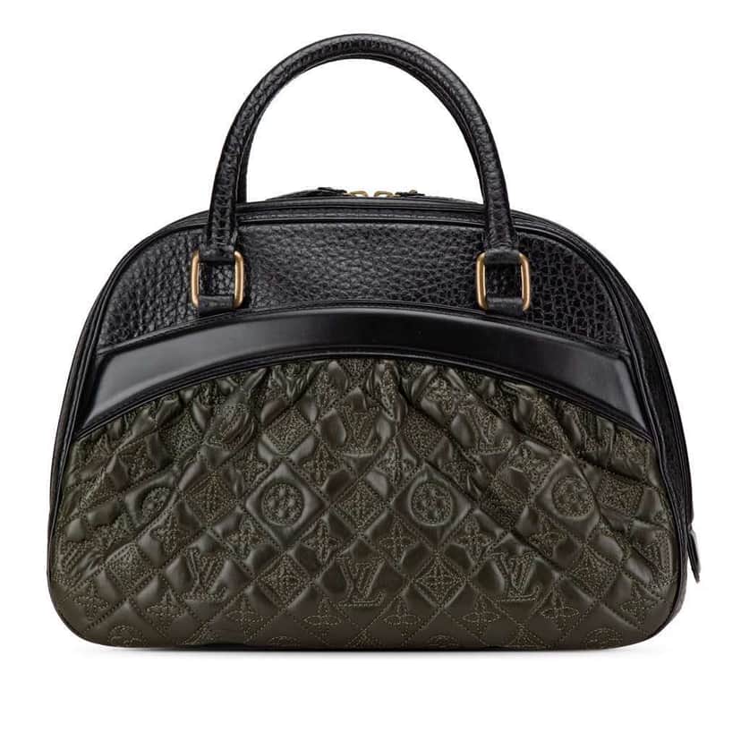 Louis Vuitton Monogram Mizi Vienna Green Leather Good condition - Front View