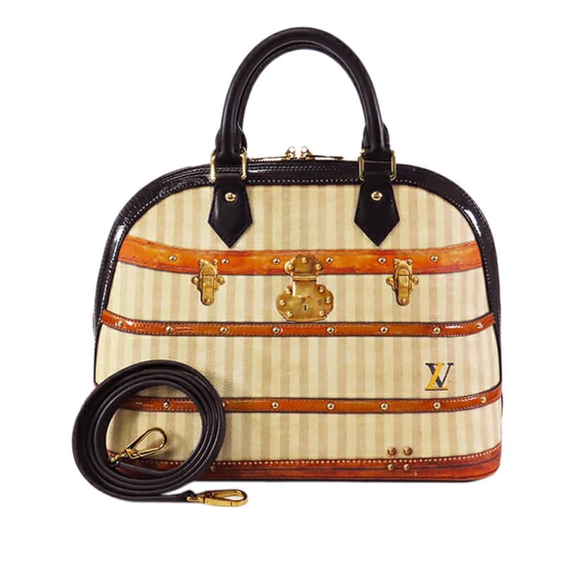 Louis Vuitton Transformed Canvas Time Trunk Alma PM Brown Canvas Good condition - Front View
