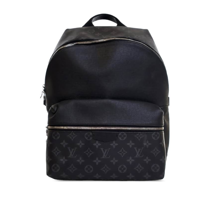Louis Vuitton Taigarama Eclipse Discovery Black Leather Good condition - Front View