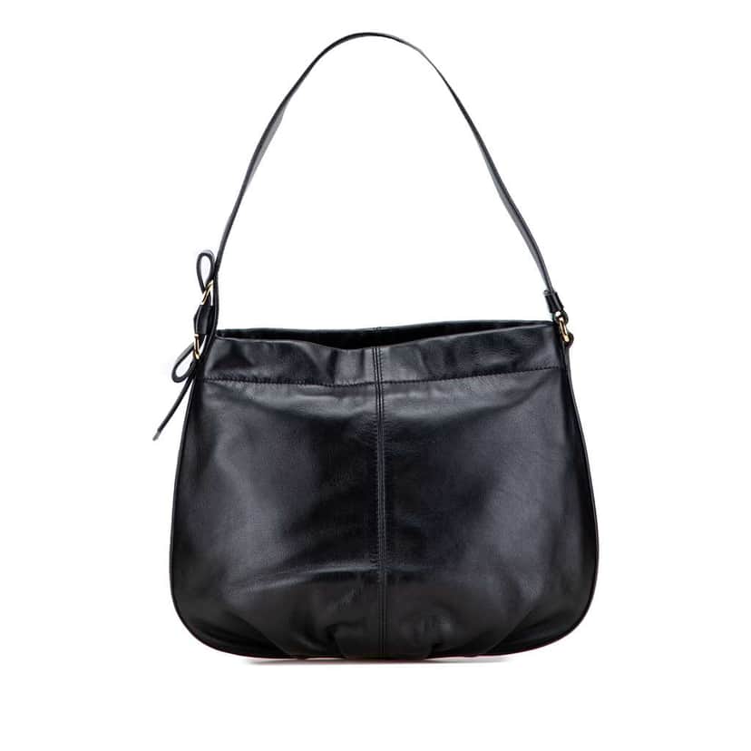 Salvatore Ferragamo Leather Vara Shoulder Bag Black Leather Good condition - Front View