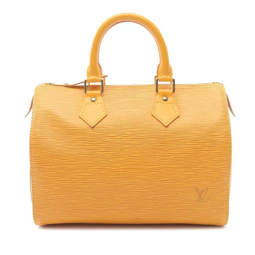 Louis Vuitton Epi Speedy 25 Yellow Leather Good condition - Front View