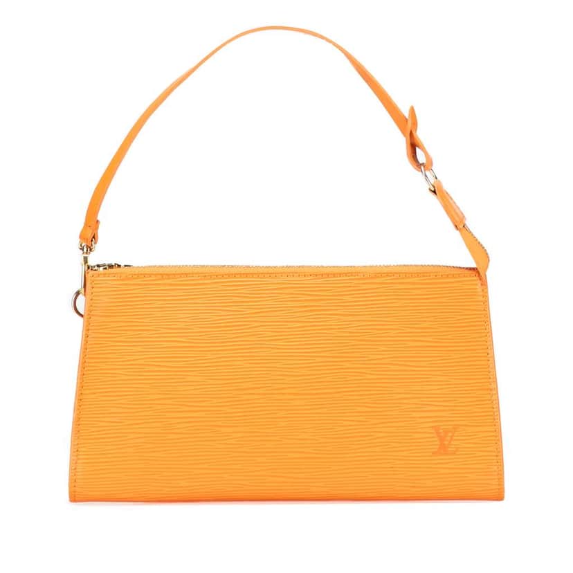 Louis Vuitton Epi Pochette Accessoires Orange Leather Very good condition - Front View
