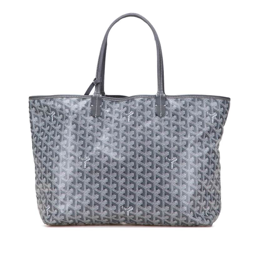 Goyard Goyardine Saint Louis PM Grey Canvas Good condition - Front View