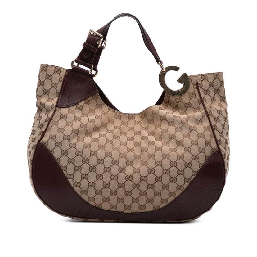 Gucci GG Canvas Charlotte Tote Brown Canvas Good condition - Front View