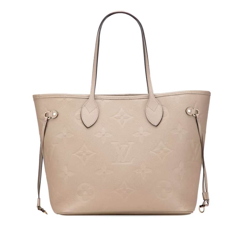 Louis Vuitton Monogram Giant Empreinte Neverfull MM Brown Leather Good condition - Front View