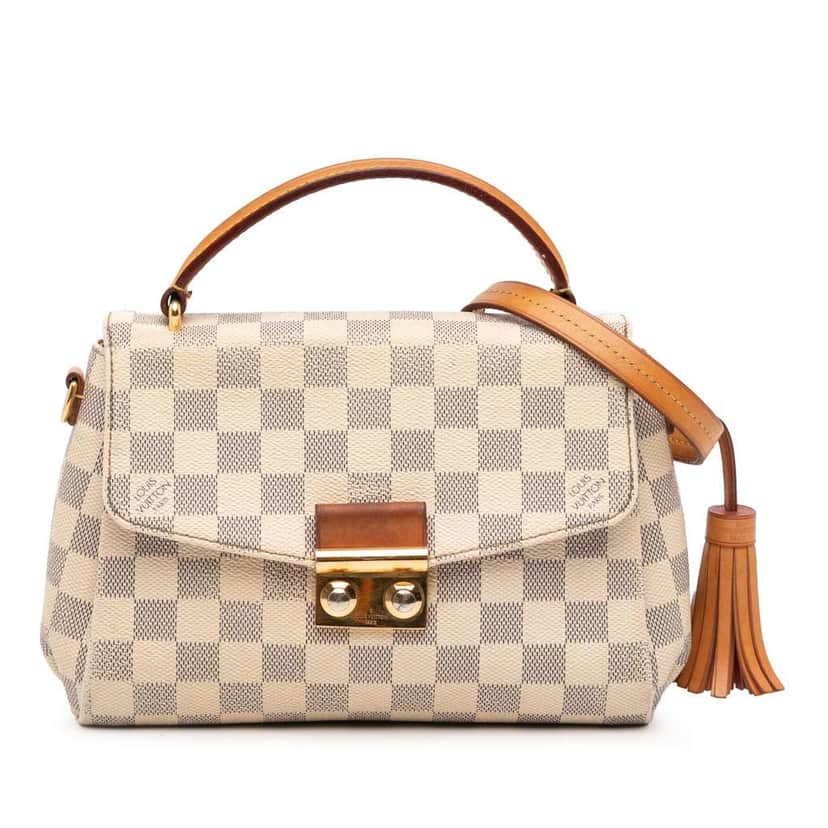Louis Vuitton Damier Azur Croisette White Canvas Good condition - Front View