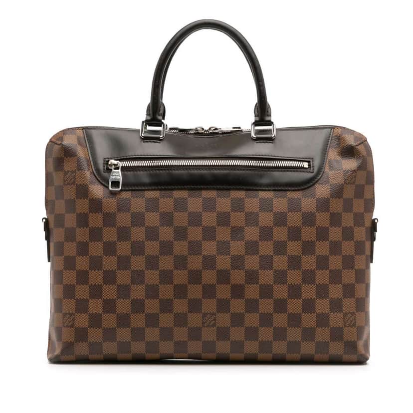 Louis Vuitton Damier Ebene Porte Documents Jour Brown Canvas Fair condition - Front View
