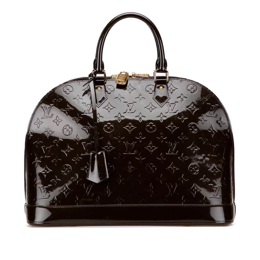 Louis Vuitton Monogram Vernis Alma GM Purple Leather Good condition - Front View