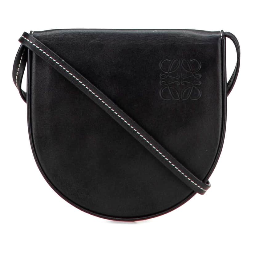 Loewe Small Leather Heel Pouch Black Leather Good condition - Front View